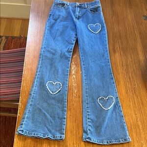 GOGO Blue Heart Accent Flare Jeans